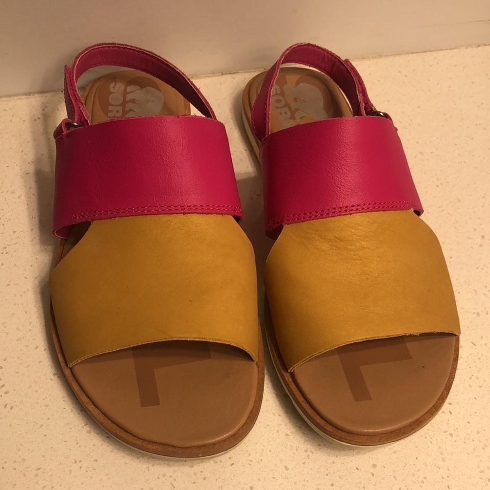 Sorel Ella II Slingback Sandals Pink Tan 6 - Picture 3 of 8